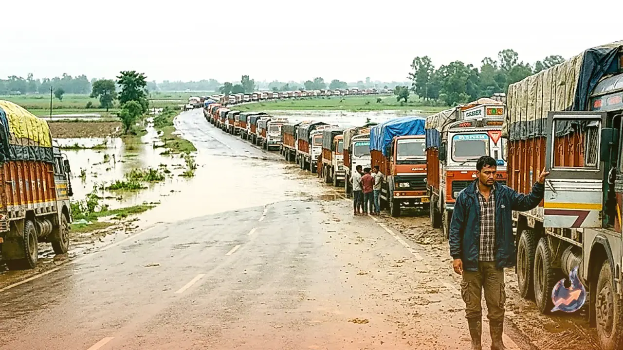 Severe Flooding in Nepal Disrupts Multi-Billion Dollar Trade with India as Truck Queues Stretch 16 Kilometers at Sonauli Border