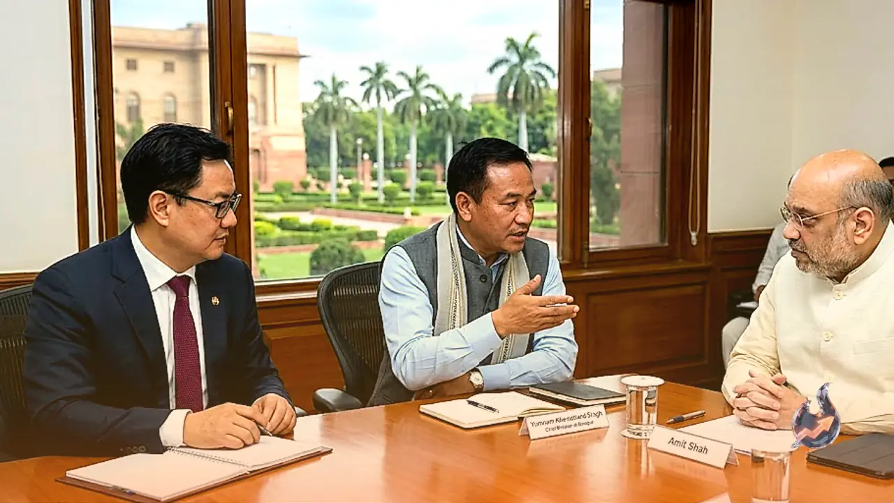 Manipur Chief Minister Holds High-Level Talks with Kiren Rijiju and Amit Shah in New Delhi for State Development