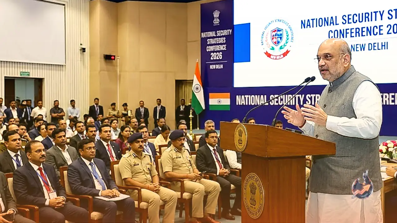नई दिल्ली में नेशनल सिक्योरिटी स्ट्रैटेजीज कॉन्फ्रेंस के समापन सत्र में पहुंचे अमित शाह, सुरक्षा तंत्र को मजबूत करने पर दिया जोर