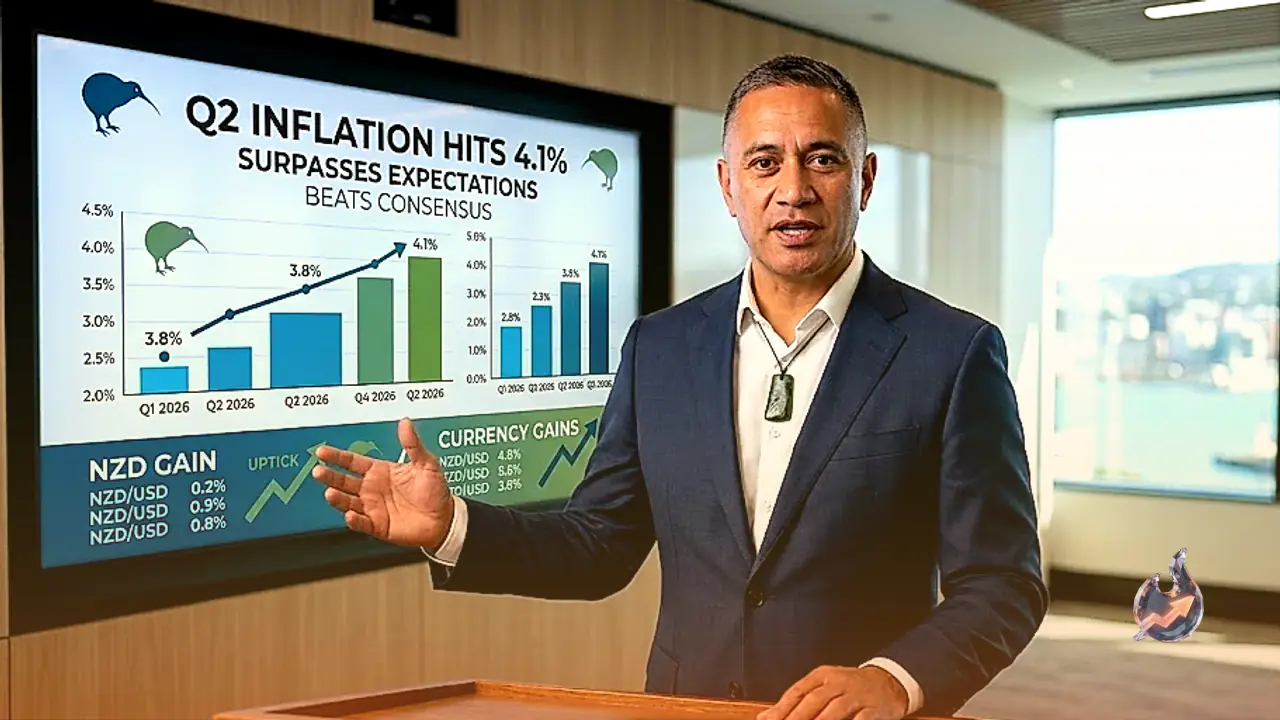 New Zealand's Q2 Inflation Surpasses Expectations, Hits 4.1% as NZD Gains