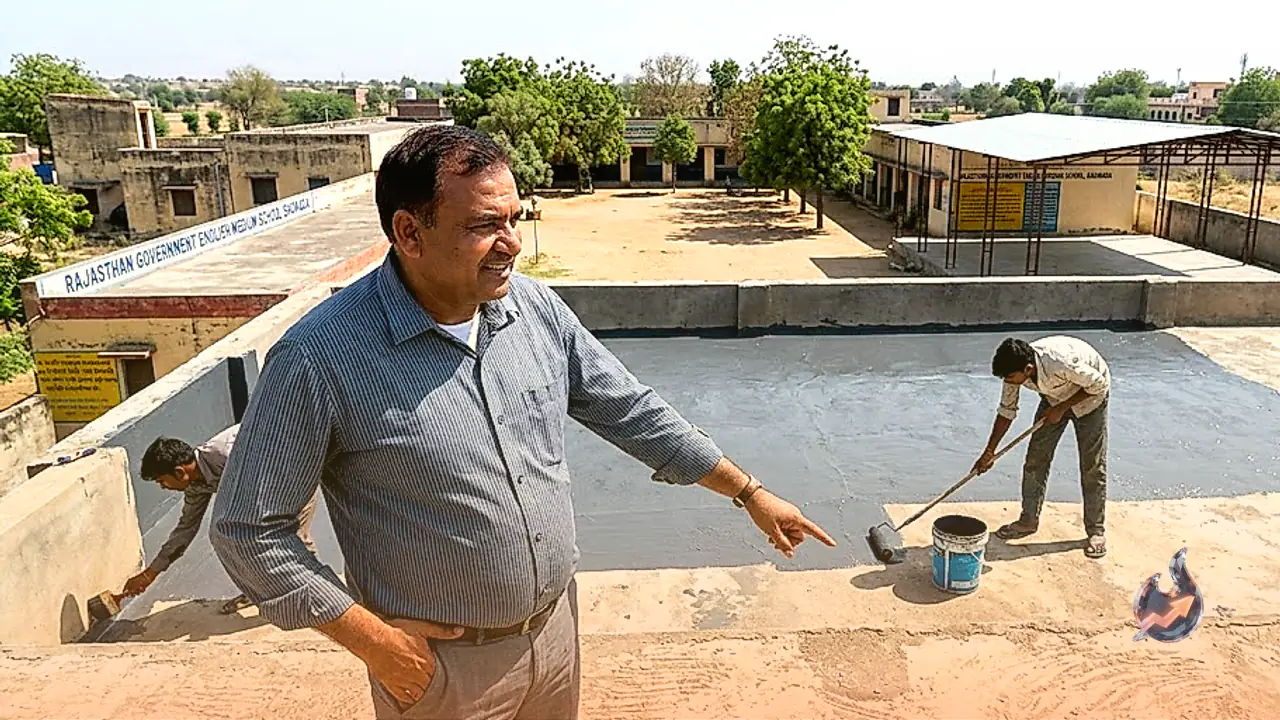 निजी जेब से सुधारी चौमूं के बगवाड़ा स्कूल की छत, प्रधानाचार्य विजेंद्र सिंह ने दिया सुरक्षा का तोहफा