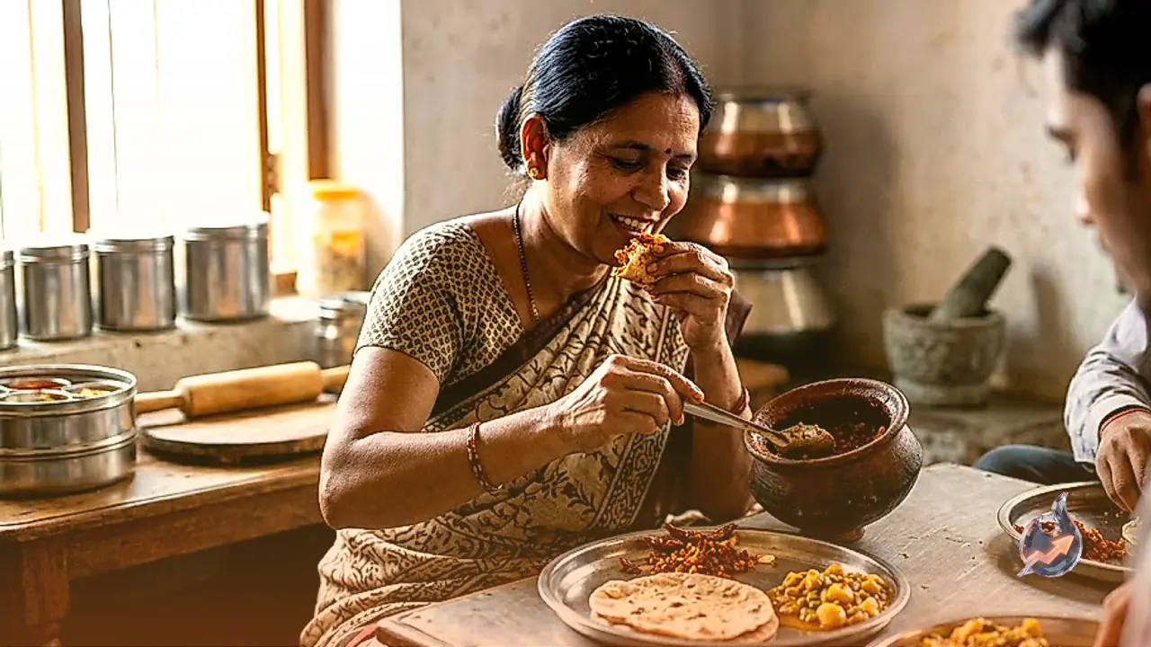 लहसुन, प्याज और लाल मिर्च से तैयार निमाड़ की पारंपरिक सूखी चटनी का तीखा स्वाद