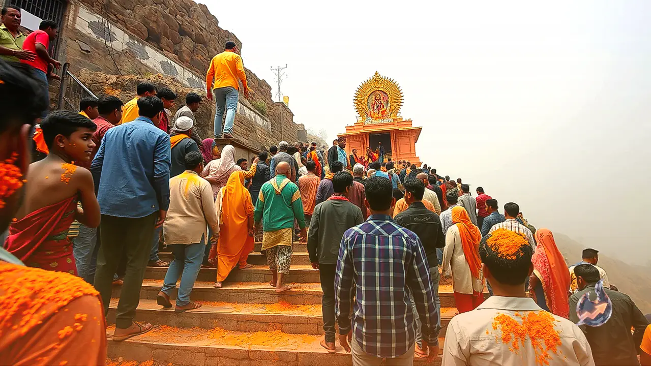 No Vermilion Allowed at Koderma's Chanchala Devi Shrine, Pilgrims Climb 501 Steps for Blessings