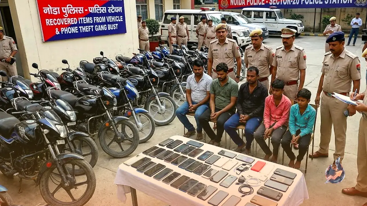 Noida Police Action: Notorious Gang Targeting Bikes and Phones Busted, 8 Apprehended