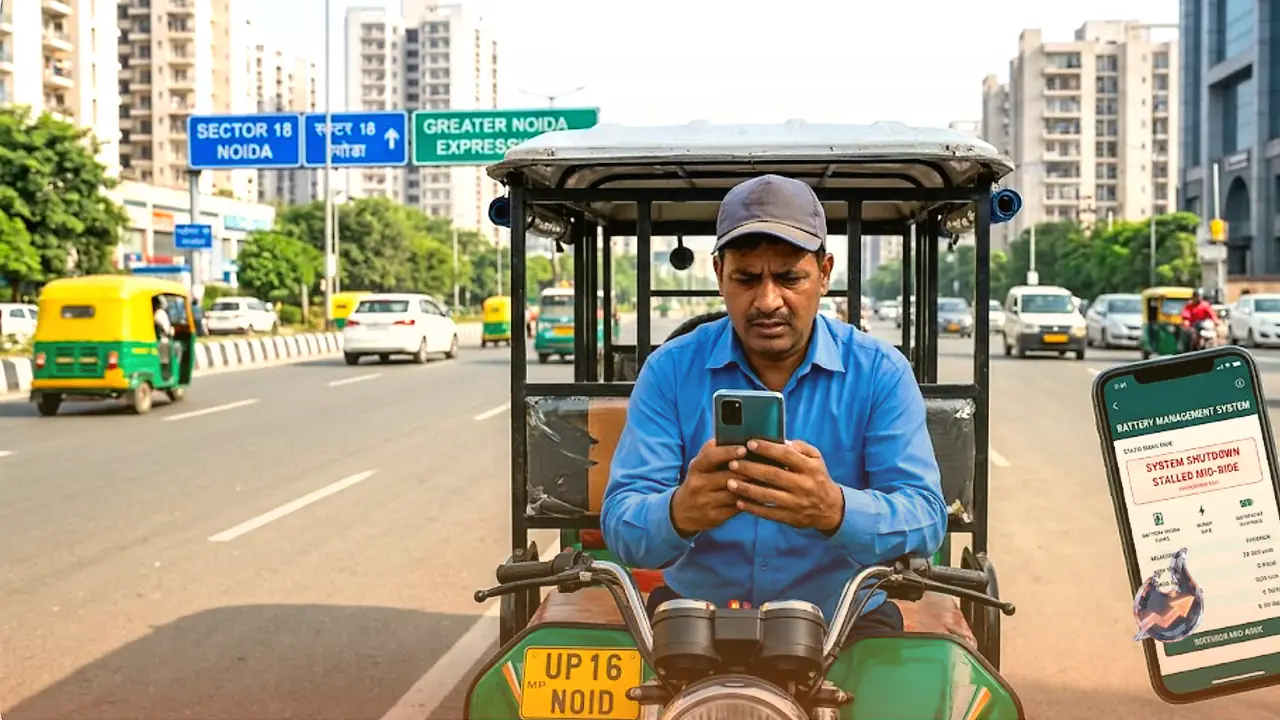 Noida e-rickshaws are stalling out mid-ride, and drivers suspect a mobile hacking trick behind it