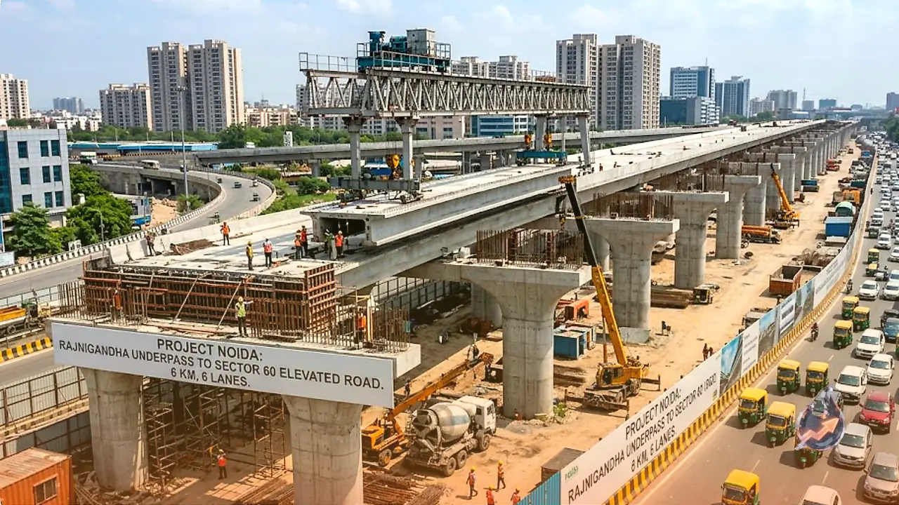 Noida to build a 6 kilometre elevated road connecting Rajnigandha underpass with Sector 60 to end traffic snarls