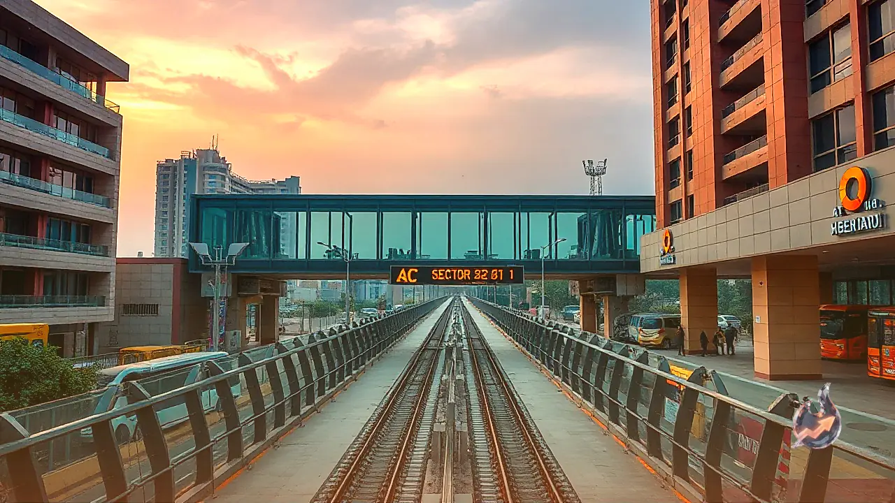 Noida Sector 51-52 Metro AC Skywalk Opening Shifted to August 25 as Technical Trials Begin