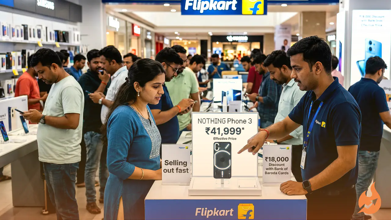 Nothing Phone 3 की कीमत में बड़ी गिरावट: BoB कार्ड पर ₹18,000 की छूट के बाद सिर्फ ₹41,999 में फ्लैगशिप