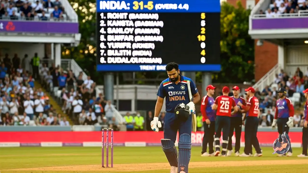 India's Disastrous Start: Top-Order Collapse in Nottingham T20I
