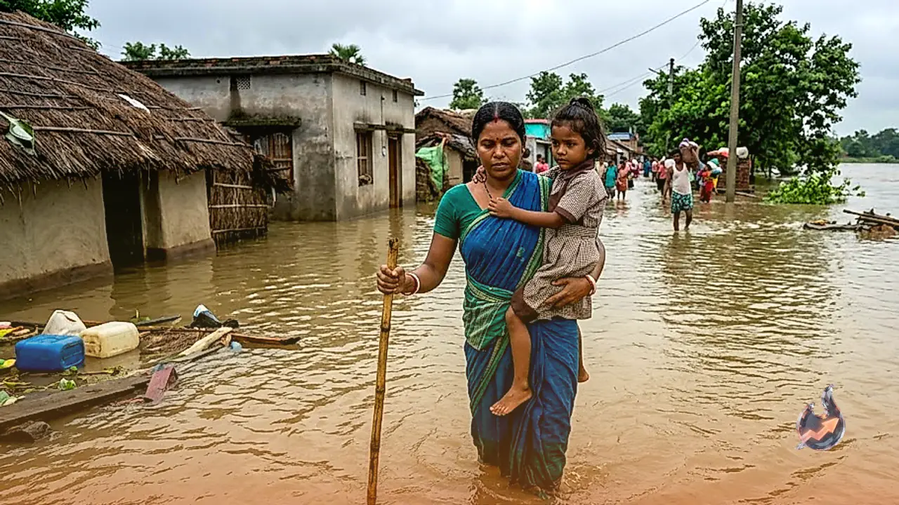 ओडिशा के भद्रक में उफान पर नदियां, जलप्रलय के खतरे को देखते हुए स्कूल-आंगनवाड़ी बंद और फसलें तबाह