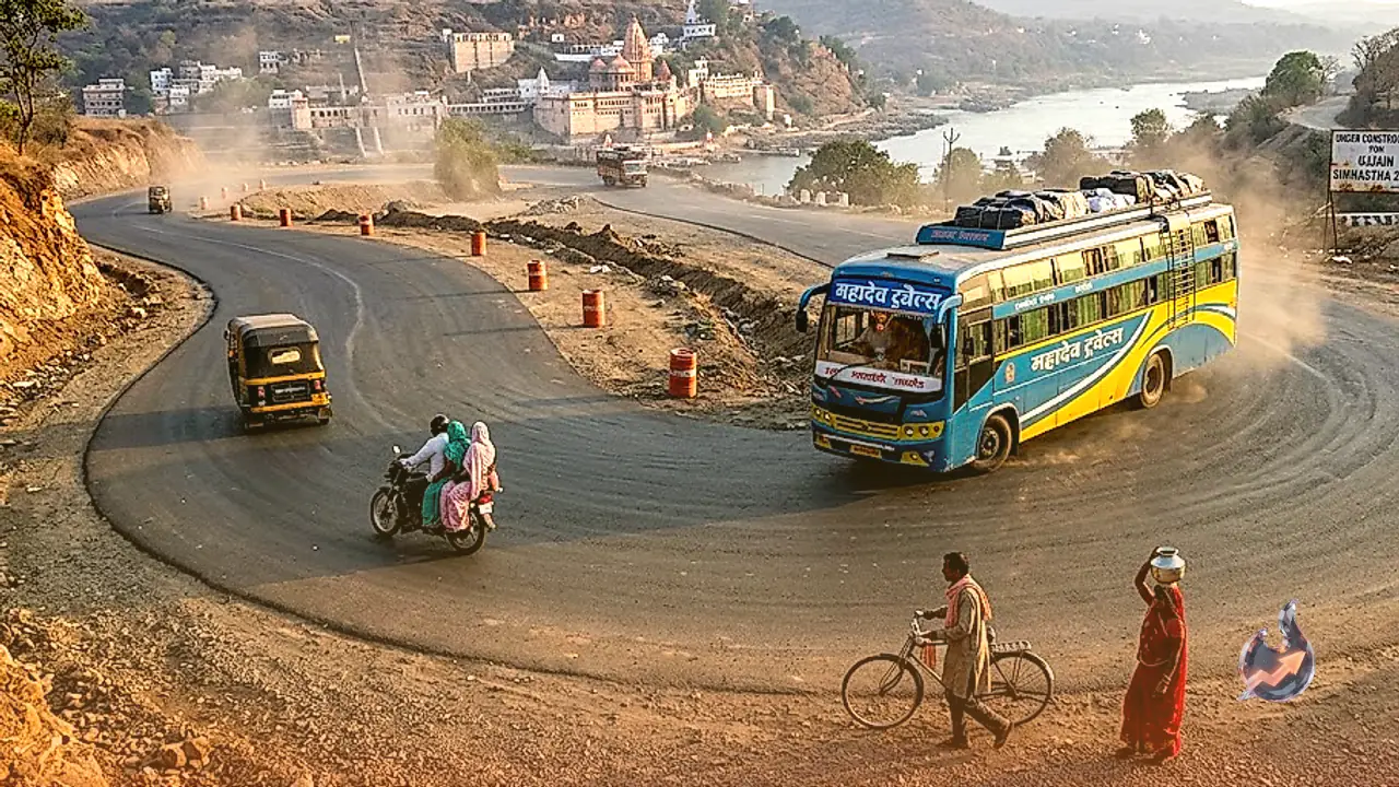 Risky S Curve Design On Omkareshwar Mortakka Four Lane Highway Puts Devotees And Locals At Risk