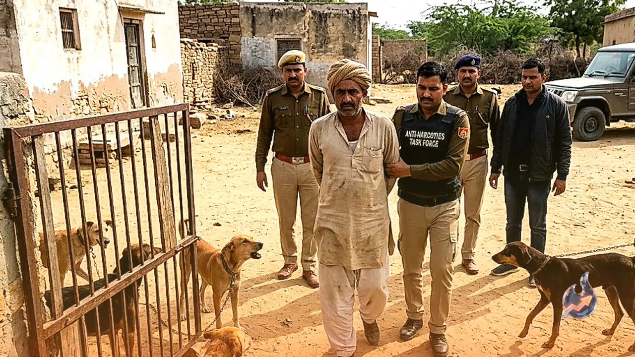 बाड़मेर में एंटी नारकोटिक्स टास्क फोर्स ने पकड़ा एक लाख का इनामी तस्कर, बचने के लिए घर में पाल रखे थे आठ कुत्ते