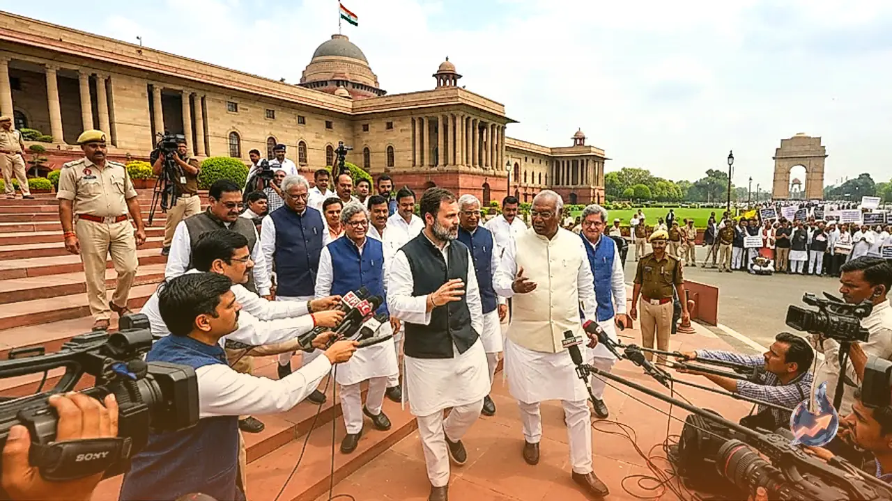 Opposition Delegation Meets Droupadi Murmu Demanding CEC Removal as MPs Stage Sit-in at Vijay Chowk