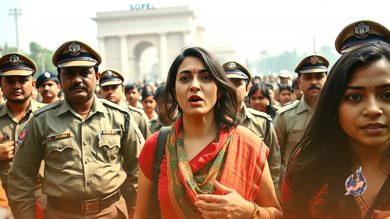 Outrage erupts as woman displays husband's army uniform to lecture Delhi Police on duty