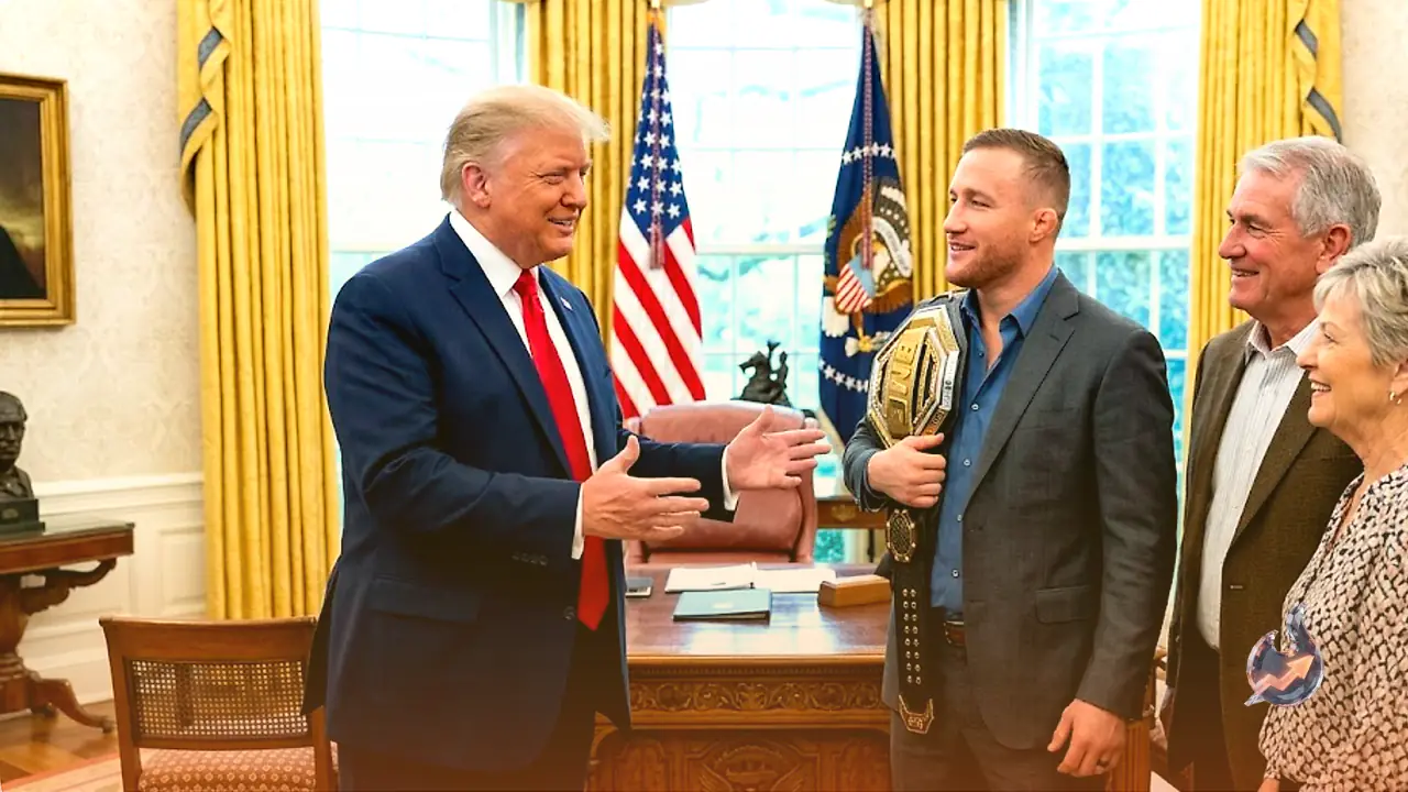 Trump hosts UFC's Justin Gaethje at the Oval Office, hails his win over unbeaten Ilia Topuria as one of TV's biggest draws