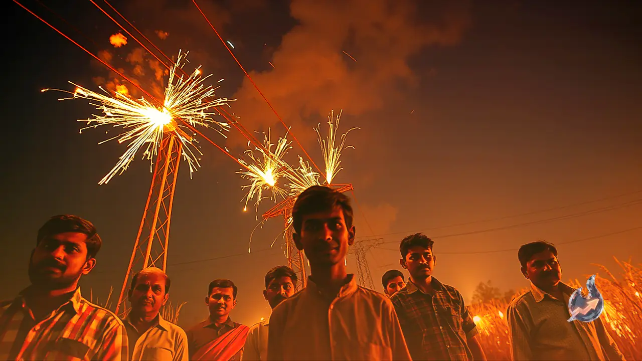 Overhead Power Line Snaps in Manwakheda Near Udaipur, Burning 1.5 Bigha of Ripe Jowar Crop