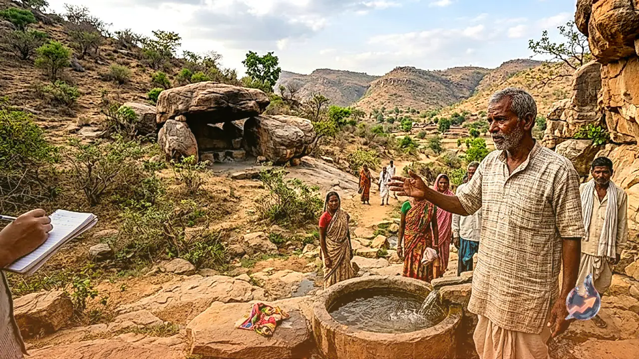 In Jharkhand's Palamu hills, a spring's folk memory links to Sita and a rock formation to Bhima
