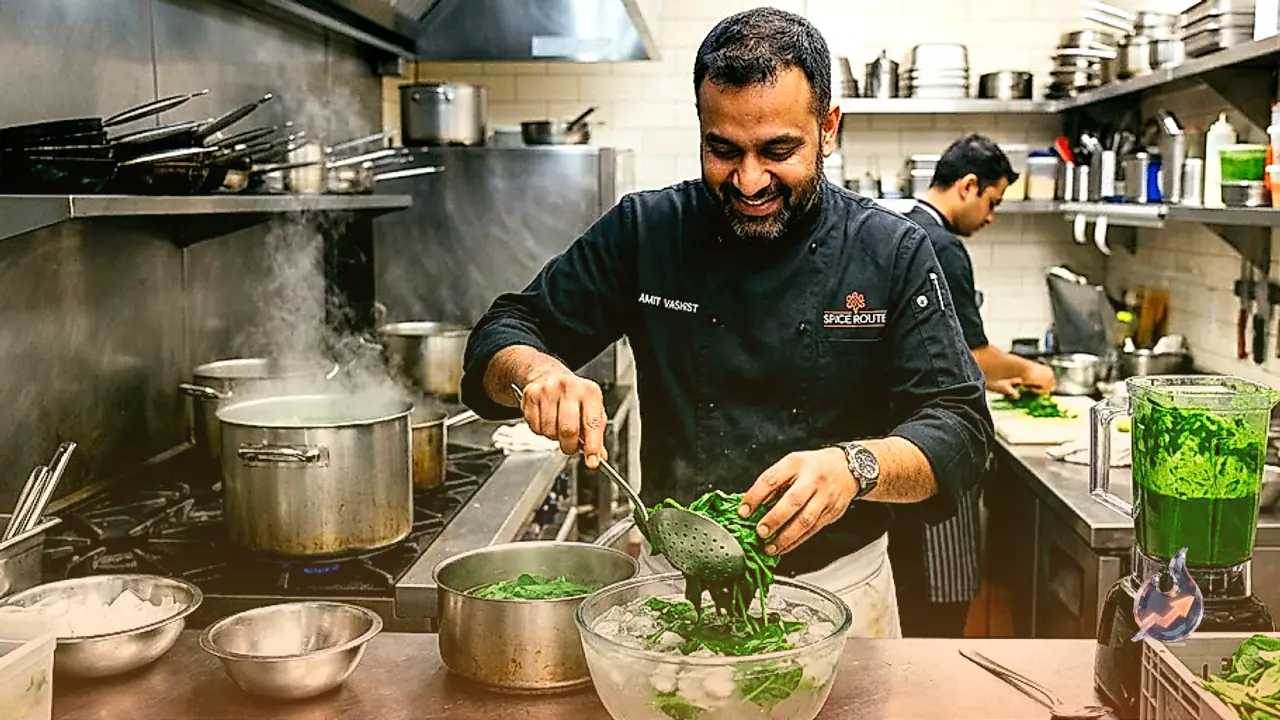 Chef Amit Vashist Shares Key Kitchen Technique to Keep Spinach Puree Vibrant Green While Cooking