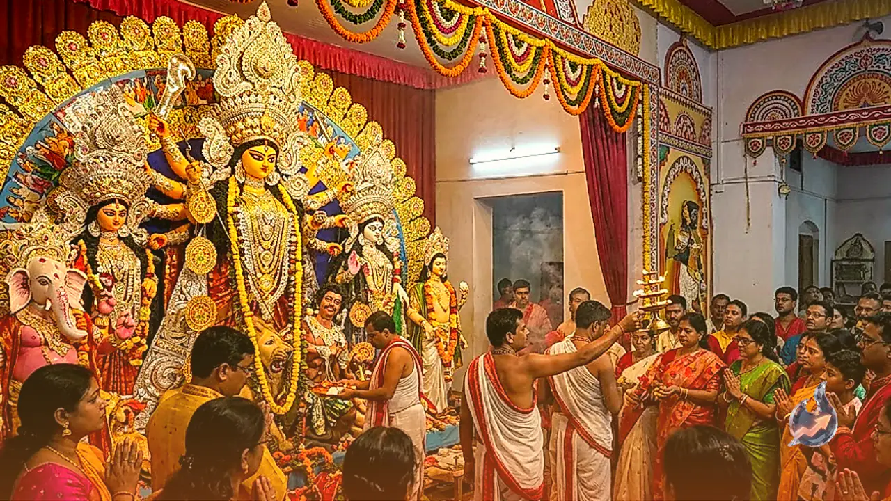 Palamu Durgabari Decorates Goddess Durga with Kilograms of Gold and Silver in 112-Year Tradition