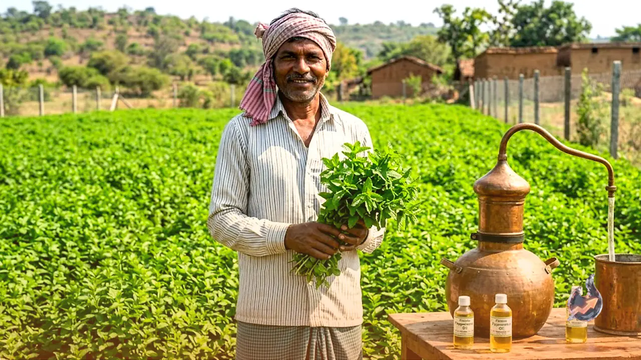 How a Jharkhand farmer turned nilgai trouble into a thriving peppermint oil business