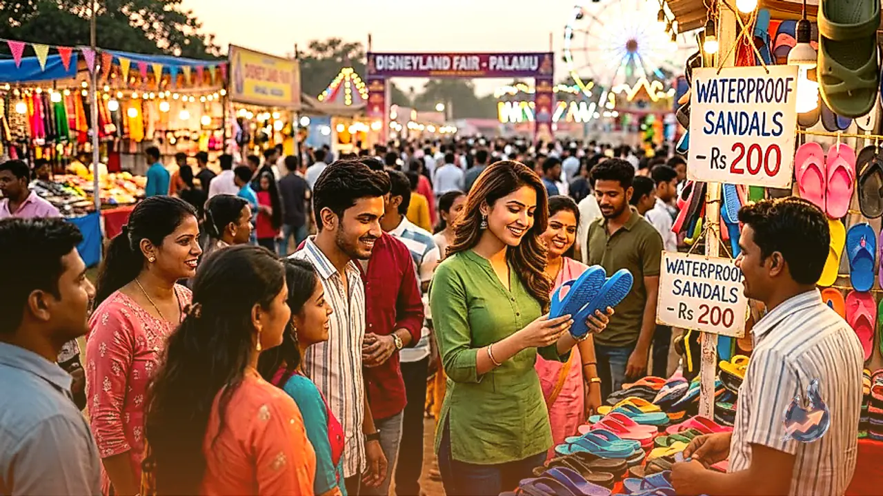 Waterproof Sandals at Rs 200 Draw Crowds to Disneyland Fair in Palamu