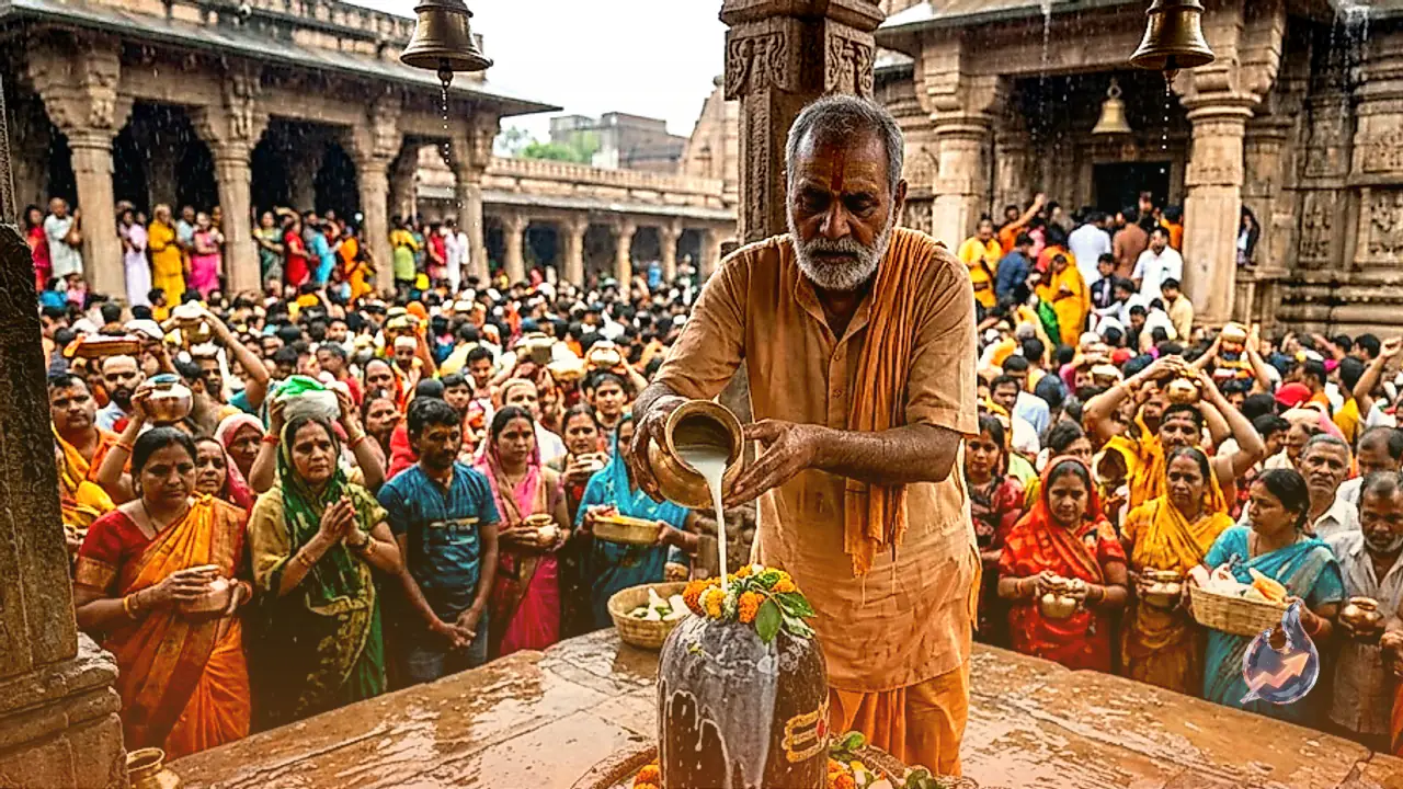 Paleshwar Dham Echoes With Har Har Mahadev Chants As Devotees Flock For Shravan Second Monday