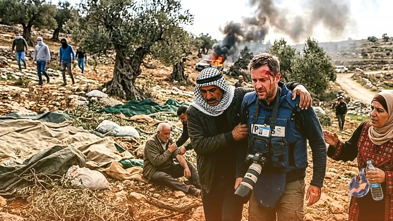 Palestinians and US journalist injured by Israeli settlers in West Bank harvest attack