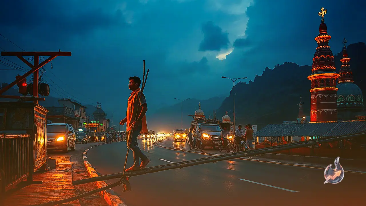 Devotee reaches Ramdevra using bamboo and wooden sandals on Pali highway