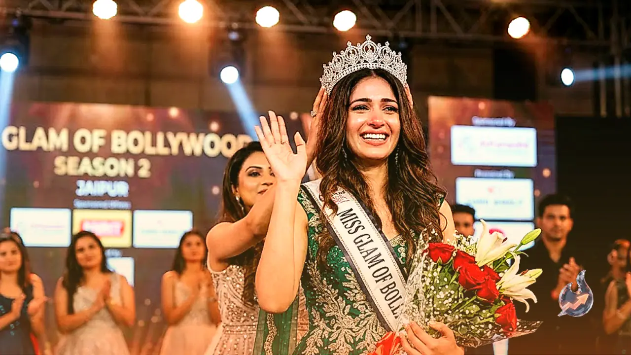 Rituraj Rathore from Pali Wins Miss Glam of Bollywood Crown in Jaipur