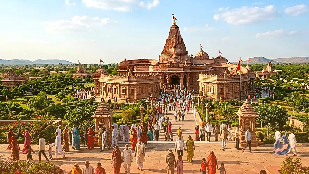 पाली में बना दुनिया का पहला 3D ओम आकार का मंदिर, आसमान से ऐसा दिखता है अनोखा नजारा