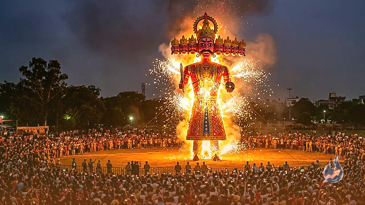 Panchkula Witnesses History With Burning of World's Tallest 221-Foot Effigy of Ravana