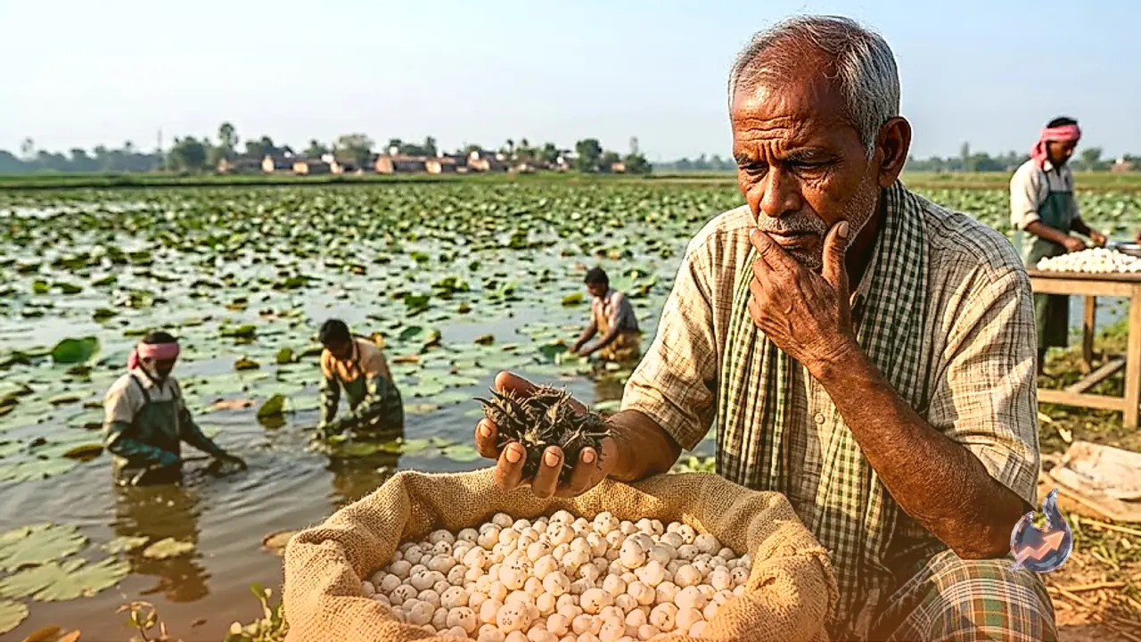 पानी में कांटों के बीच से निकलता है पूर्णिया का मखाना, फिर भी किसानों से मुनाफा दूर क्यों?
