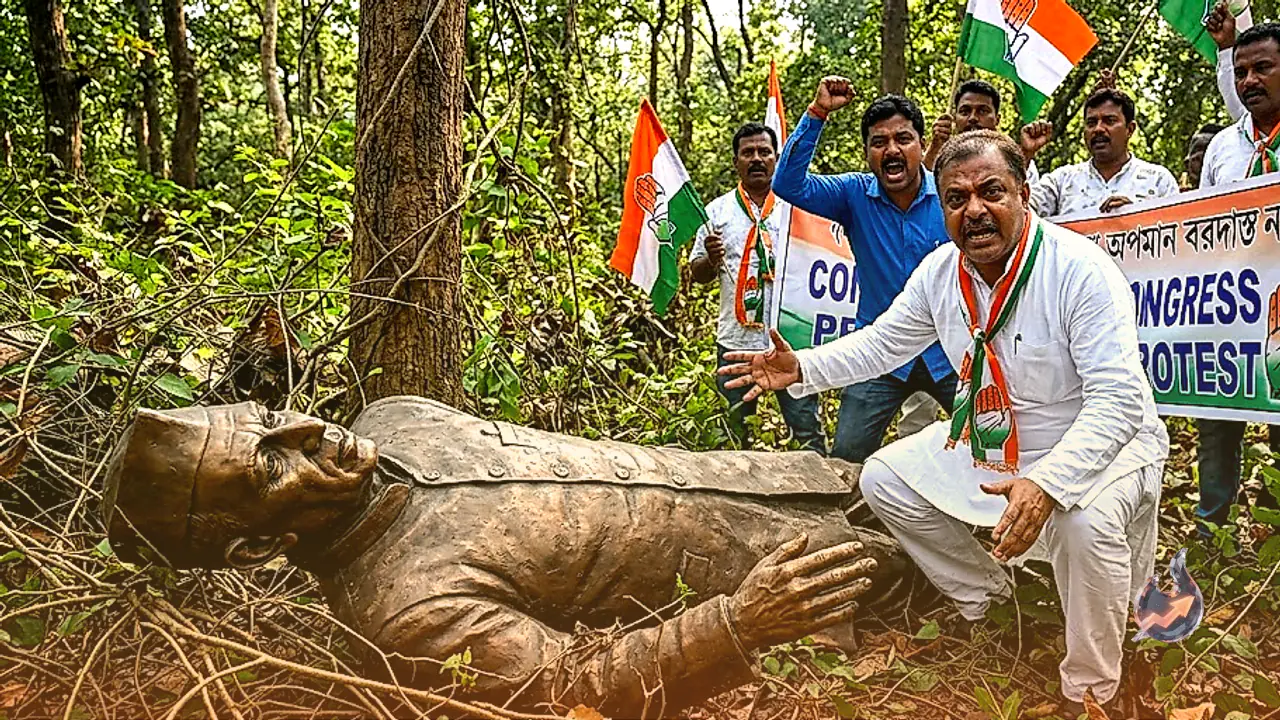 पश्चिम बंगाल के दुर्गापुर में जंगल में फेंकी गई जवाहरलाल नेहरू की मूर्ति, कांग्रेस ने दी बड़े आंदोलन की चेतावनी