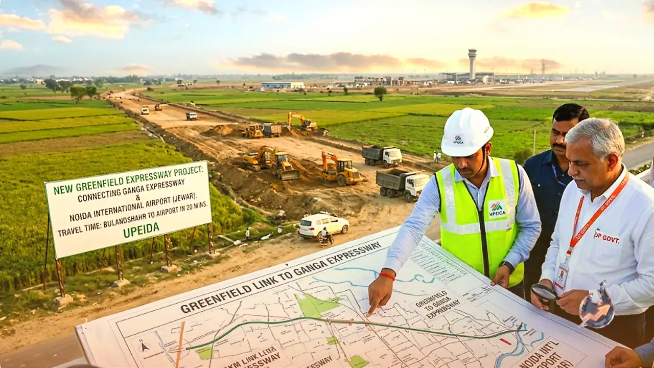Western UP Infrastructure Boost as New Greenfield Expressway to Connect Ganga Expressway with Noida Airport