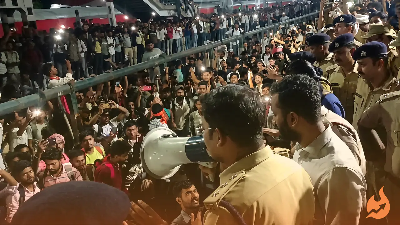 Six Hours of Mayhem at Patliputra Station: Exam Aspirants Block Trains as Tear Gas and Aerial Firing Fail