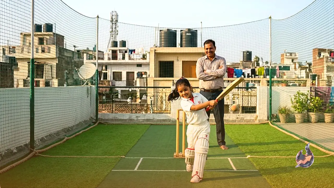 Patna Father Transforms Rooftop Into Mini Arena For Five Year Old Cricket Prodigy Anya