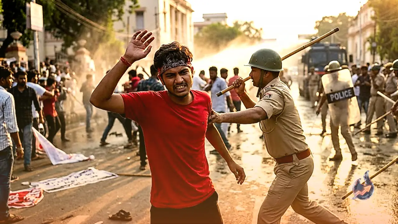 Student Anger Boils Over in Patna: Police Baton-Charge AISA Activists Protesting NEET Scam