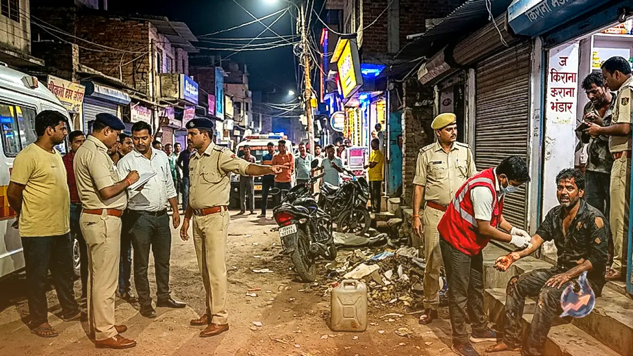 पटना में उधारी के विवाद पर युवक पर उड़ेला पेट्रोल, आग लगाने के फेर में पास खड़ा ग्राहक भी झुलसा