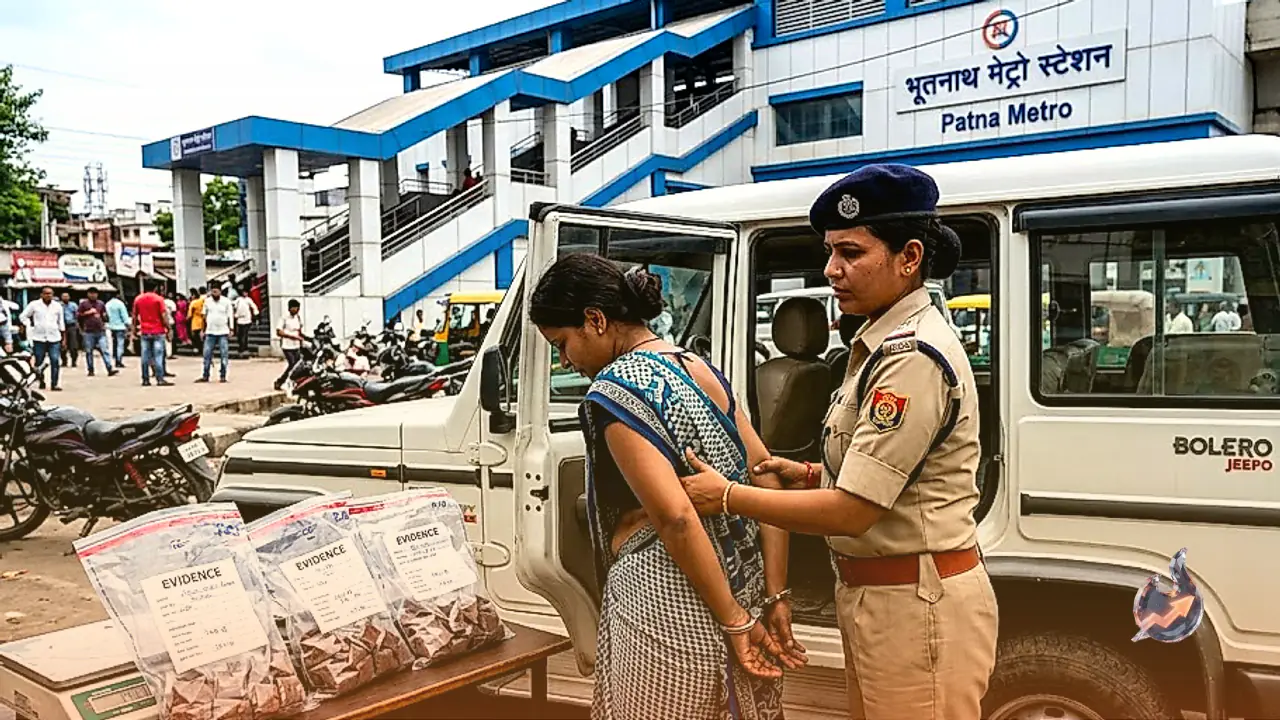 Patna Police Seize 740 Grams of Brown Sugar Near Bhootnath Metro Station, Woman Arrested