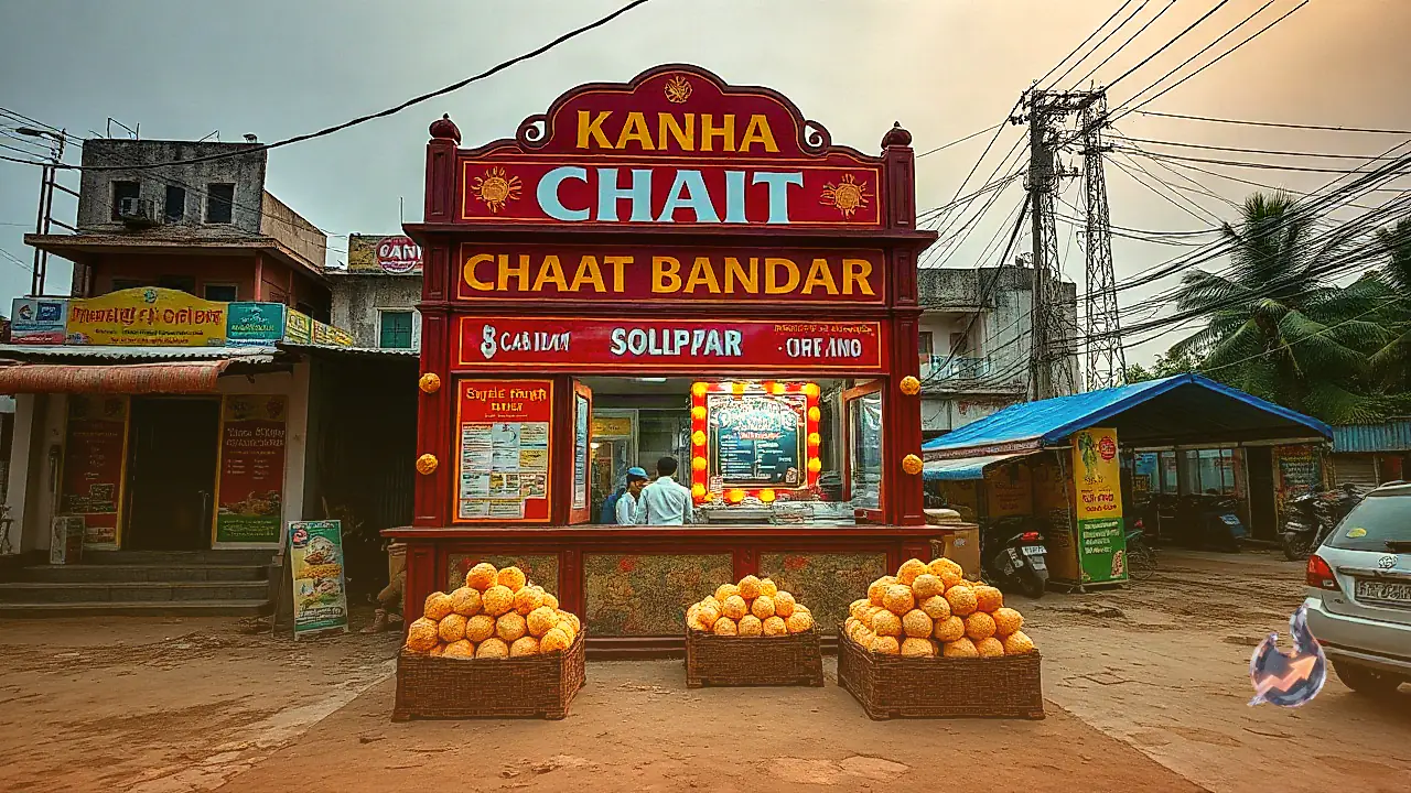 Sweet Saunth and Yogurt Golgappas Draw Massive Crowds to Moradabad Food Stall