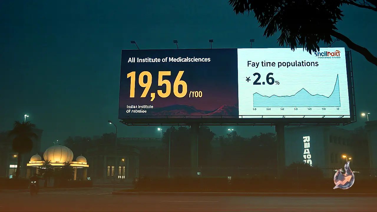 People baffled as AIIMS billboard shows live-updating population count, sparking intense online debate