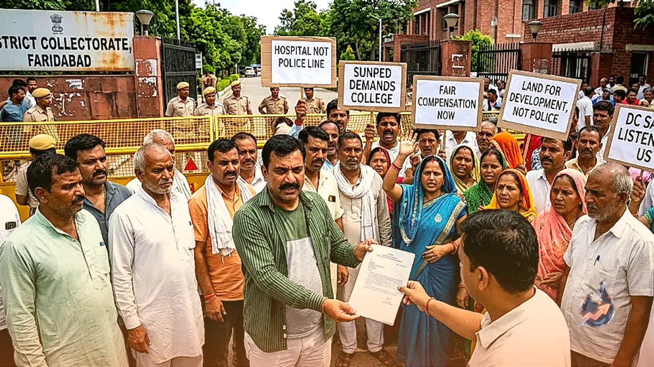 Villagers in Faridabad Protest Against New Police Line in Sunped, Submit Memorandum to DC