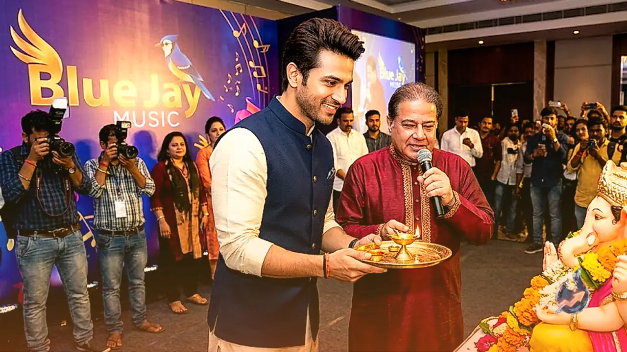 Actor Jai Patel Launches Blue Jay Music Label With Anup Jalota Ganesh Aarti