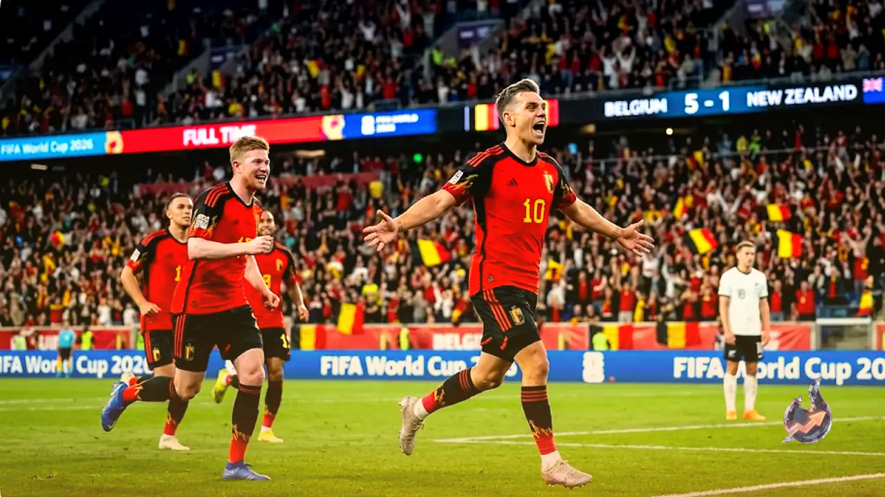 FIFA World Cup 2026: Leandro Trossard shines as Belgium crushes New Zealand 5-1 to secure knockout spot