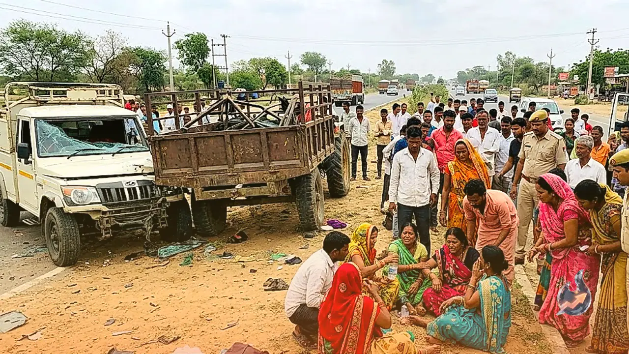 Pick-Up Truck Collides With Tractor-Trolley on National Highway 21, Multiple Women Injured