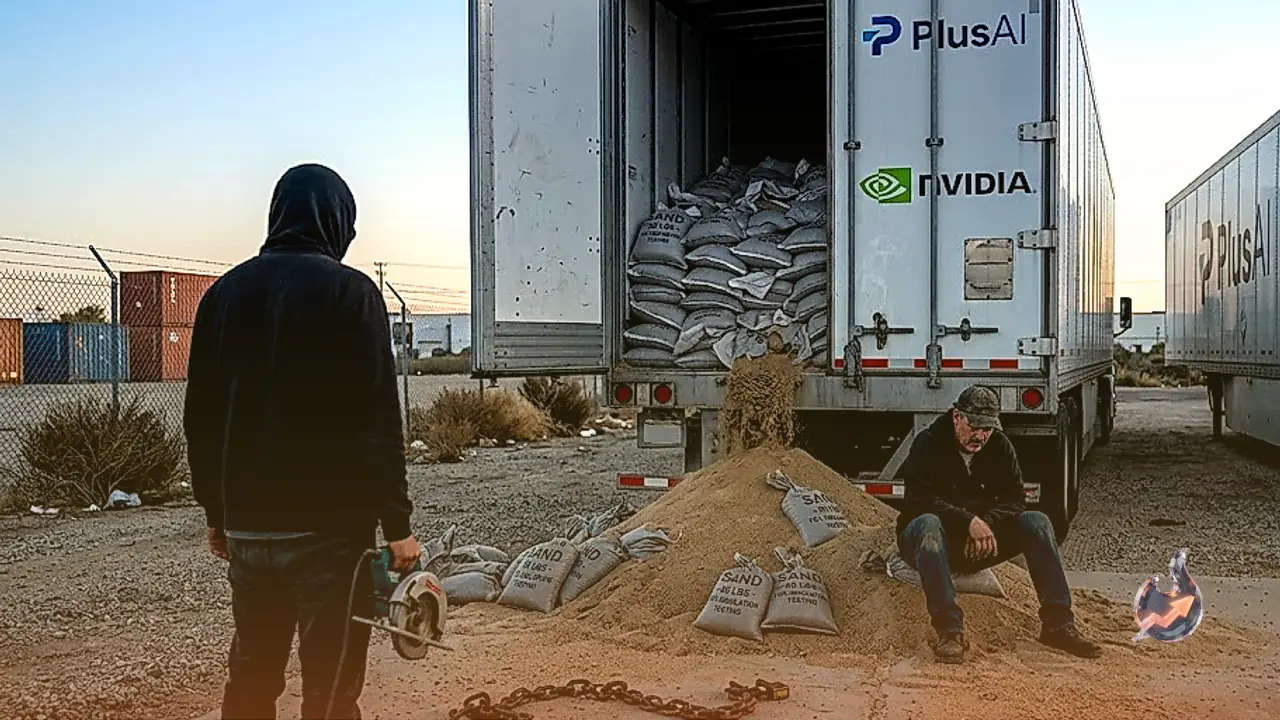 Thieves stole PlusAI and Nvidia branded trailers only to find 40,000 pounds of sand