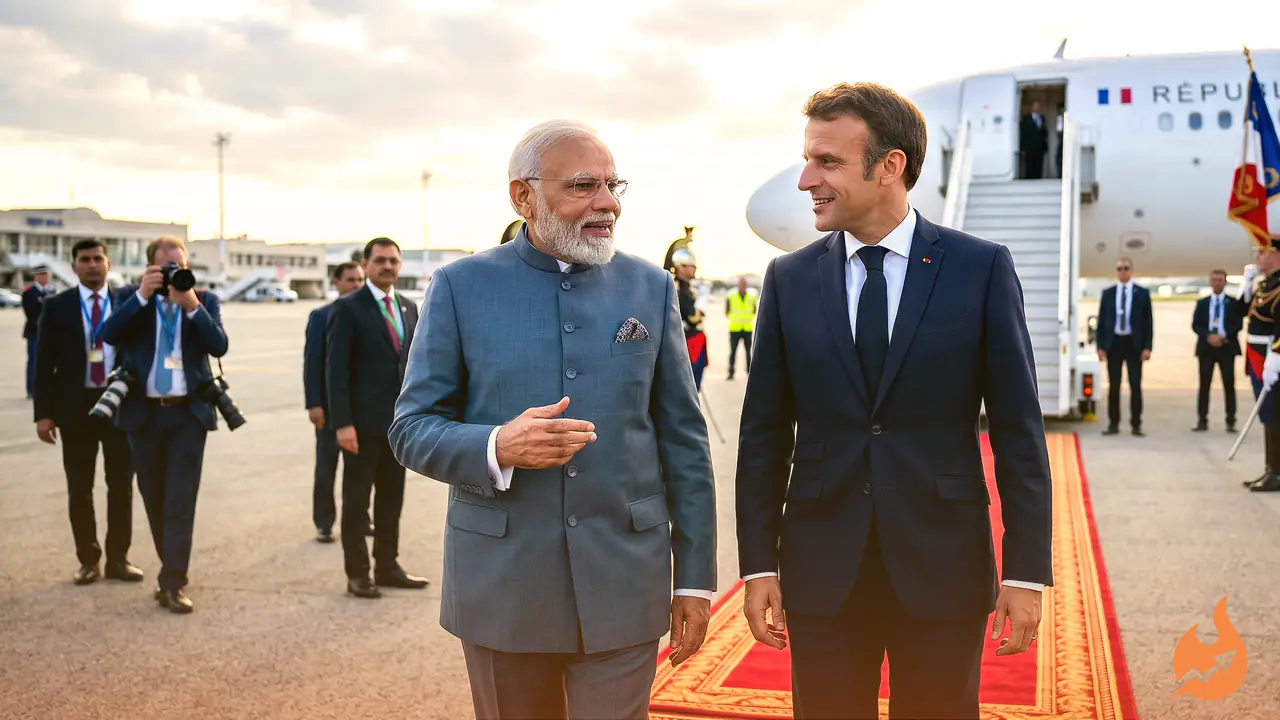 PM Modi Lands in Nice, France — Bilateral Talks With Macron and a Joint Launch of 'Bharat Innovates' on the Agenda