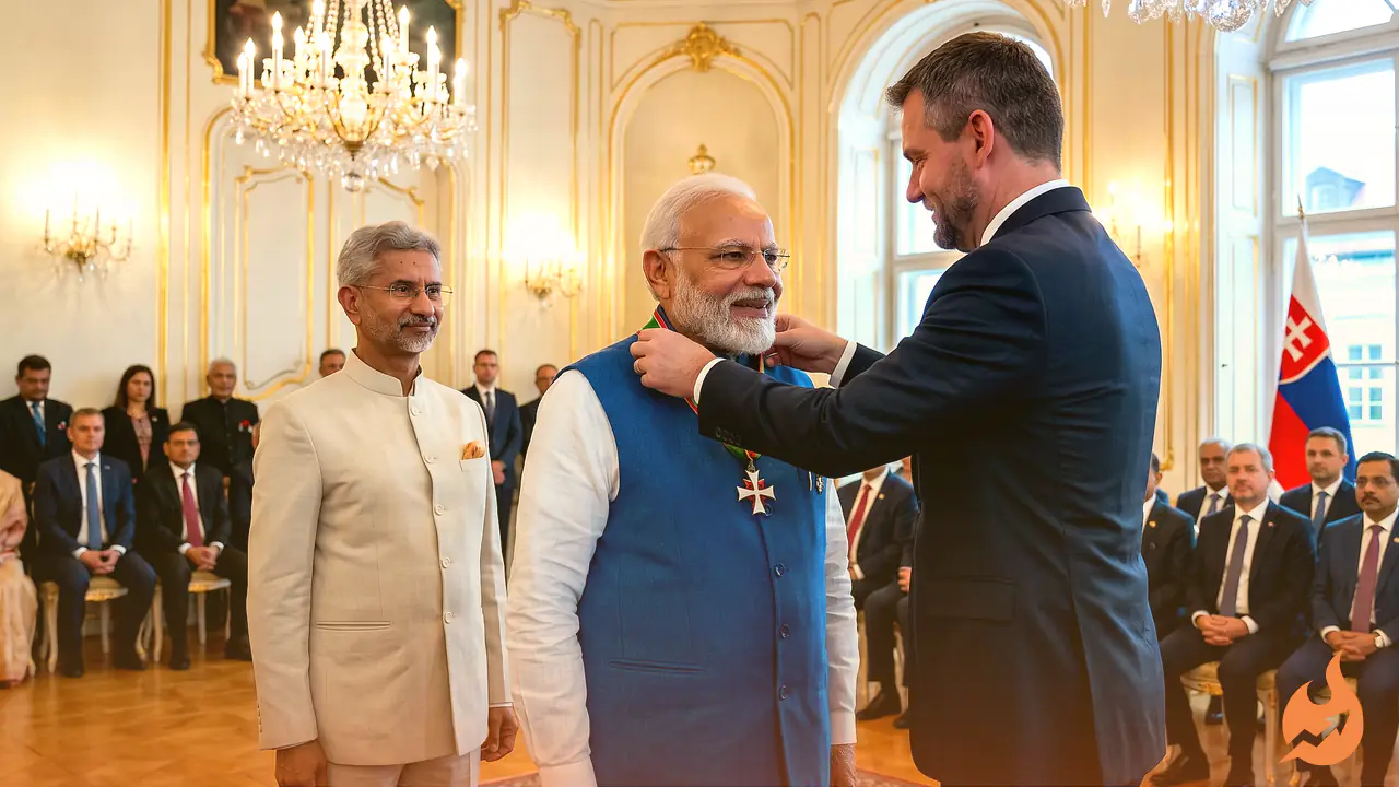 PM Narendra Modi Receives Slovakia's Highest State Honour; S. Jaishankar Calls It a Mark of Stronger India-Europe Ties