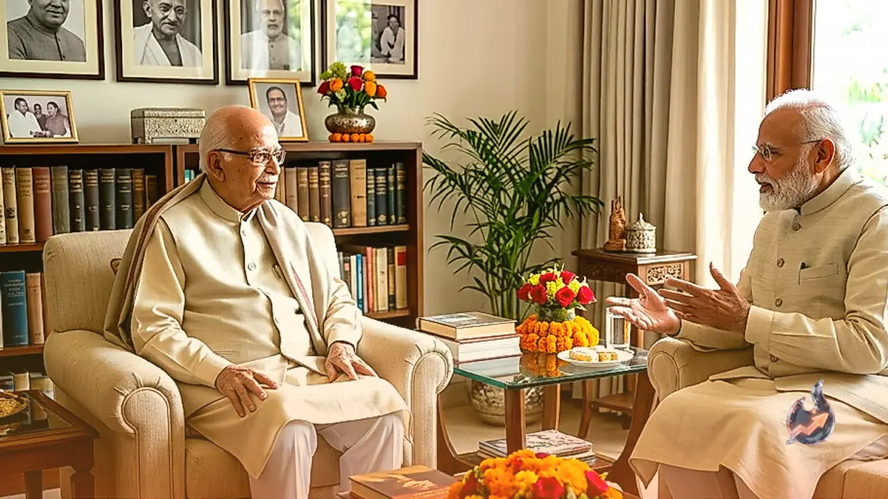 PM Narendra Modi Meets LK Advani on Completing 25 Years in Governance, Unveils Fresh National Mission