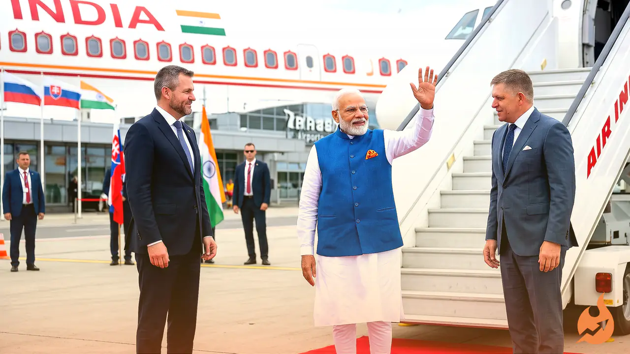PM Narendra Modi Lands in Bratislava, Sets Stage for Stronger India-Slovakia Ties